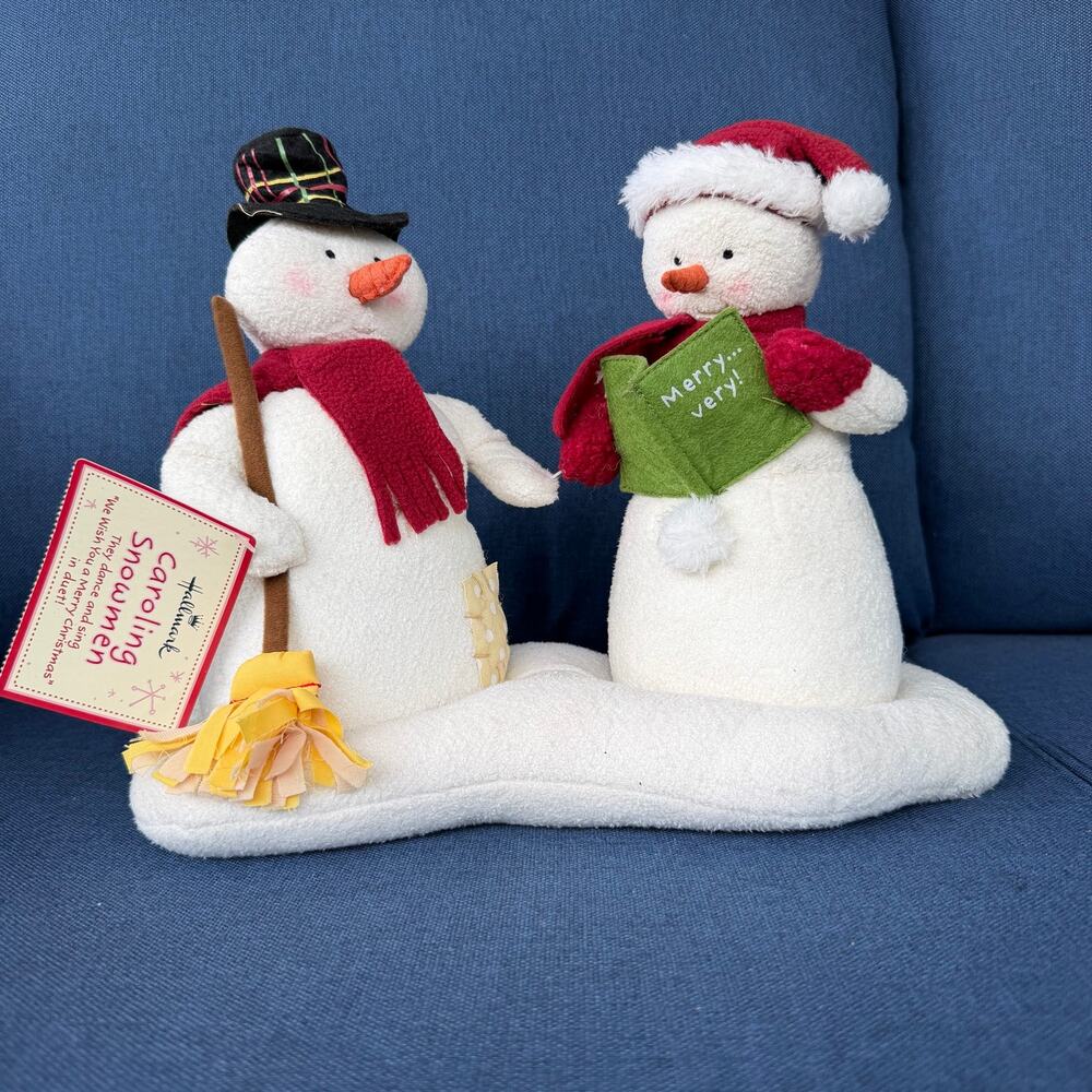 Hallmark Jingle Pals Caroling Snowmen Animated 2003 Singing Musical Plush READ